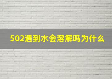 502遇到水会溶解吗为什么