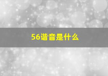 56谐音是什么