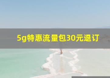 5g特惠流量包30元退订