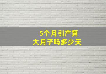 5个月引产算大月子吗多少天