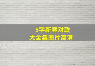 5字新春对联大全集图片高清