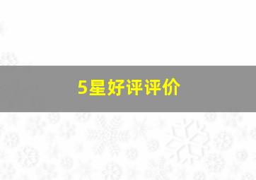 5星好评评价