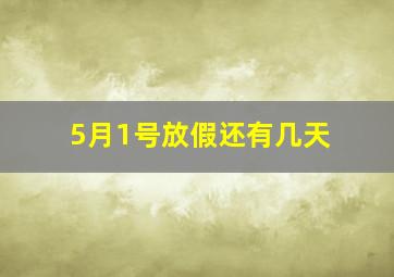 5月1号放假还有几天