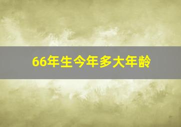 66年生今年多大年龄