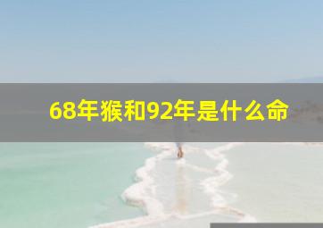 68年猴和92年是什么命