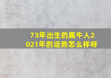 73年出生的属牛人2021年的运势怎么样呀