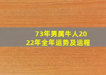 73年男属牛人2022年全年运势及运程