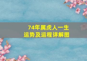 74年属虎人一生运势及运程详解图