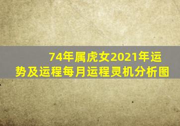 74年属虎女2021年运势及运程每月运程灵机分析图