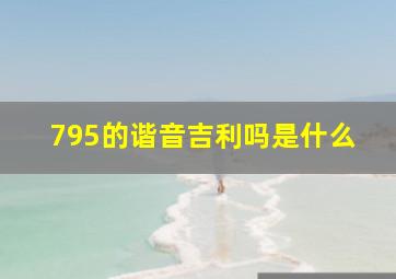 795的谐音吉利吗是什么