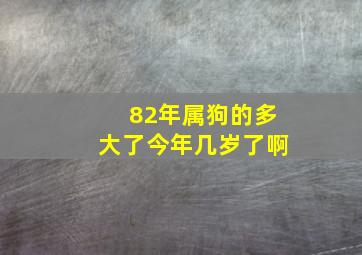 82年属狗的多大了今年几岁了啊