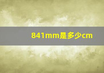 841mm是多少cm