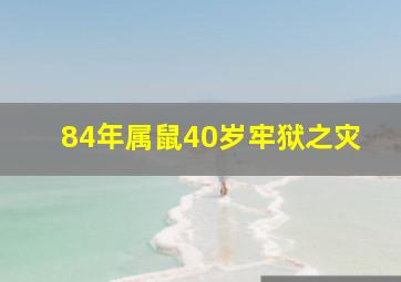 84年属鼠40岁牢狱之灾