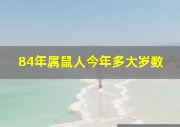 84年属鼠人今年多大岁数