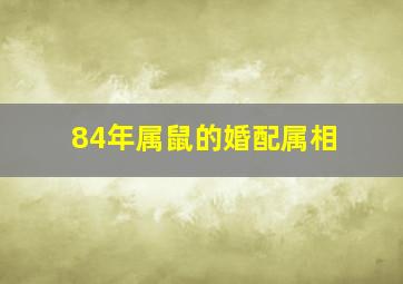 84年属鼠的婚配属相