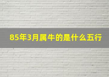 85年3月属牛的是什么五行