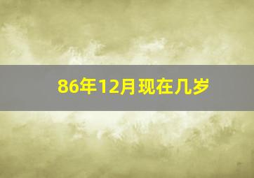 86年12月现在几岁