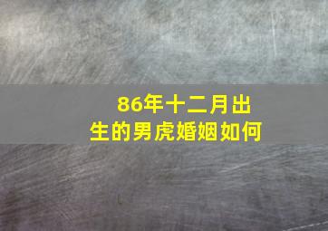 86年十二月出生的男虎婚姻如何