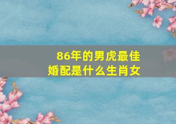 86年的男虎最佳婚配是什么生肖女