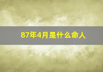 87年4月是什么命人