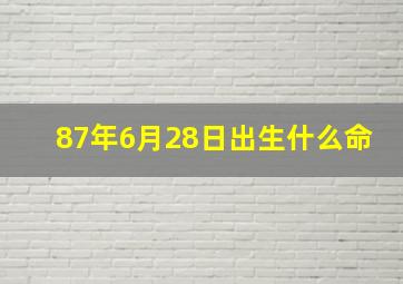 87年6月28日出生什么命