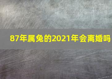 87年属兔的2021年会离婚吗