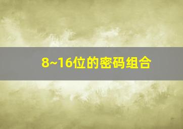 8~16位的密码组合