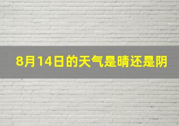 8月14日的天气是晴还是阴