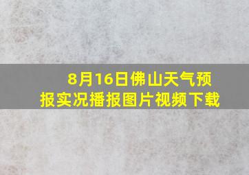 8月16日佛山天气预报实况播报图片视频下载