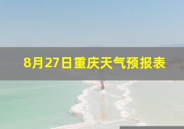 8月27日重庆天气预报表