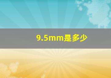 9.5mm是多少