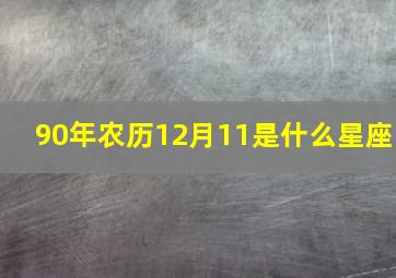 90年农历12月11是什么星座