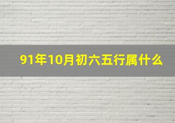 91年10月初六五行属什么