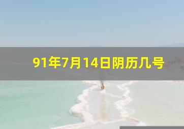 91年7月14日阴历几号