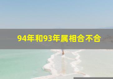 94年和93年属相合不合