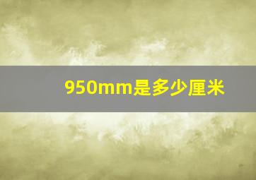 950mm是多少厘米