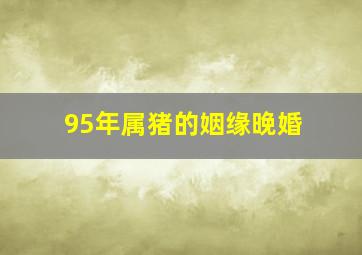 95年属猪的姻缘晚婚