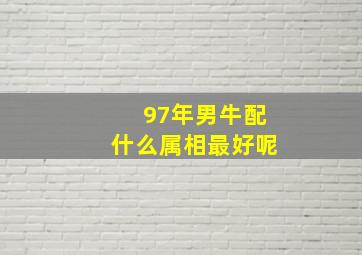 97年男牛配什么属相最好呢