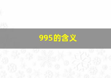 995的含义