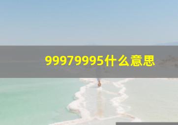 99979995什么意思