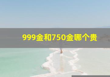 999金和750金哪个贵