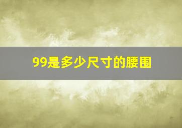 99是多少尺寸的腰围