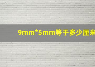 9mm*5mm等于多少厘米