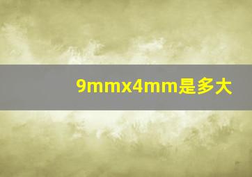 9mmx4mm是多大