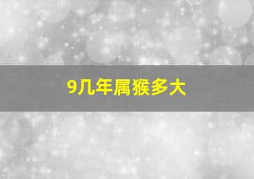 9几年属猴多大