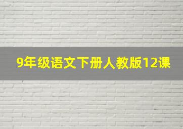 9年级语文下册人教版12课