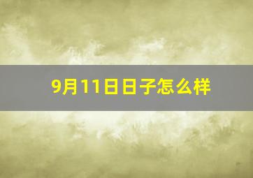 9月11日日子怎么样