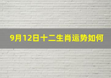 9月12日十二生肖运势如何