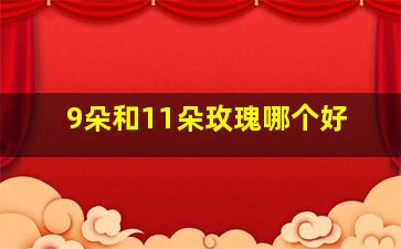 9朵和11朵玫瑰哪个好