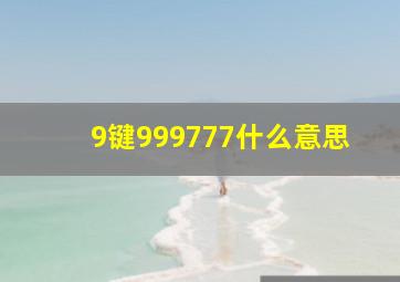 9键999777什么意思